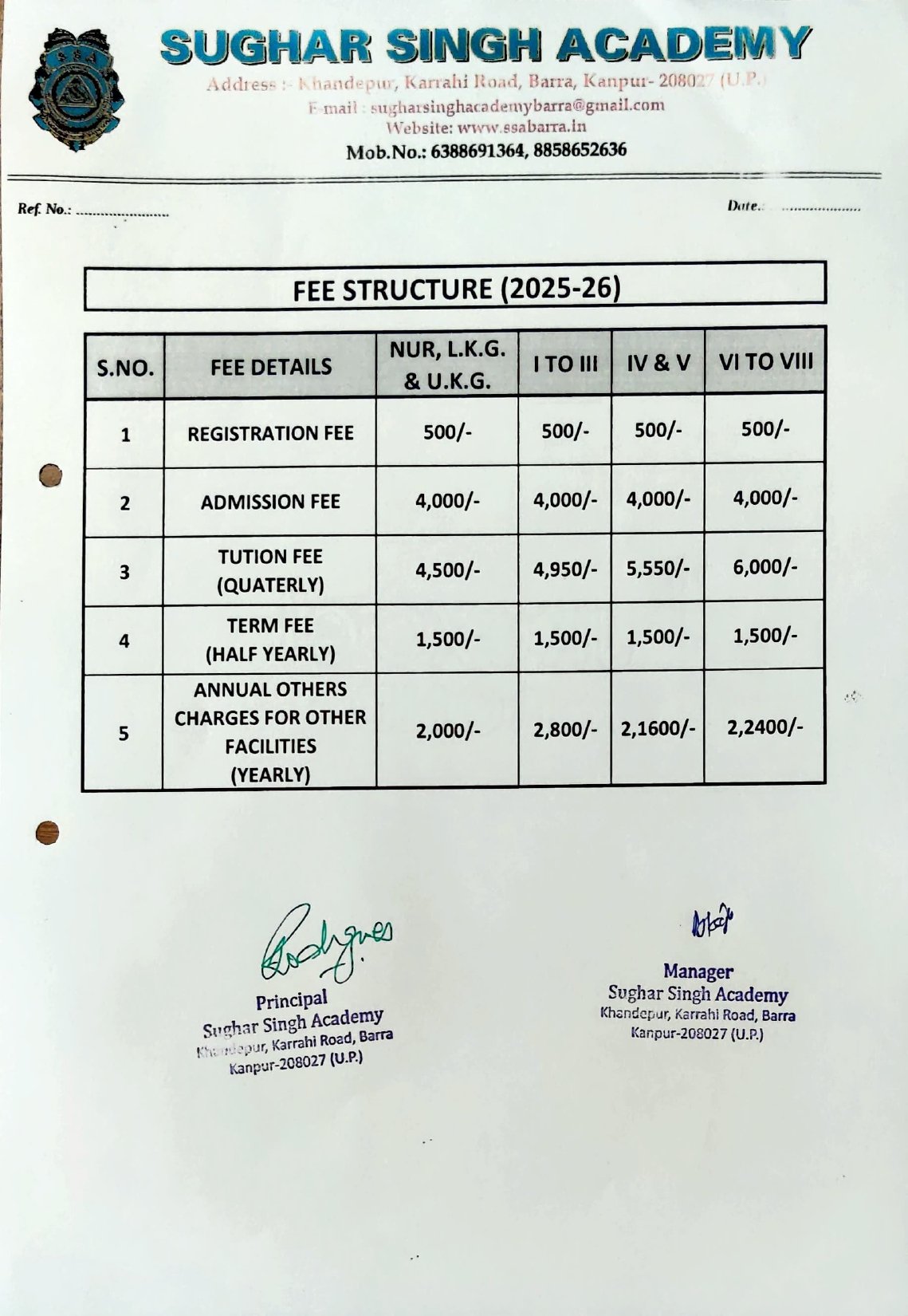 Fees Structure